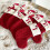 Roter gestrickter Weihnachtsstrumpf mit Monogramm, 18 cm 7