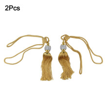 Curtain Tiebacks Beaded Ball Decor Pair 66cm