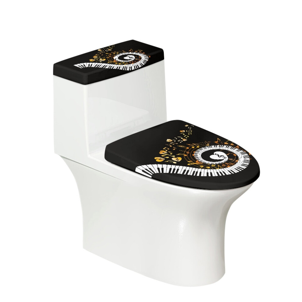 Piano Keys Toilet Seat And Tank Lid Cover Set 2Pcs 9178400855733
