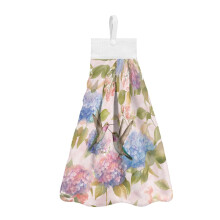 Hydrangea Hummingbird Kitchen Hand Towels Set of 3