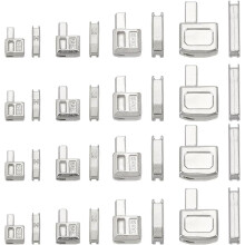 Zipper Repair Kit Silver Metal Pins 16-Piece