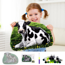 Latch Hook Kit Cartoon Animal Theme 50x36cm