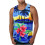 Symoid Graphic Tank Top for Men Blue M 2