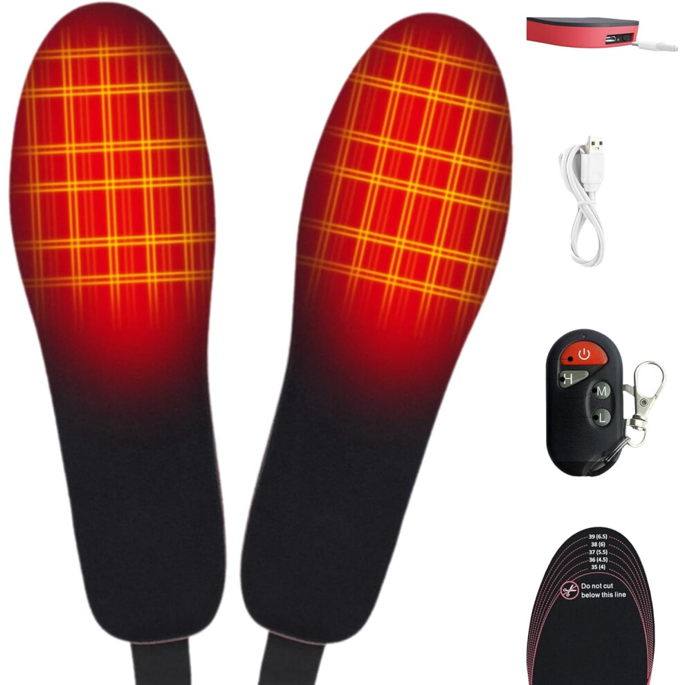 Rechargeable Heated Insoles for Men and Women 1 Pair