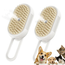 2026 New Pet Steam Brush, 3-in-1 USB Rechargeable, for Shedding & Deshedding – Compatible with Cats & Dogs