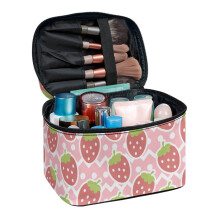 Make-up organizer tas met aardbeienpatroon 8,86 x 6,5 x 5,9 inch