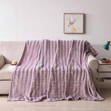 Hwkond Solid Flannel Throw Blanket Taro Purple 100x150cm