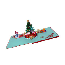 Musical Christmas Greeting Card with 3D Popup Effect