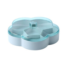 Flower-Shaped 6-Compartment Food Storage Tray with Lid