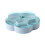 Flower-Shaped 6-Compartment Food Storage Tray with Lid 1