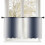 Navy and White Gradient Sheer Curtains 52x54 Rod Pocket 1