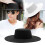 Women's Classic Felt Fedora Hat Wide Brim 8
