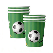 Football Theme Paper Cups (10-Pack) – Durable Disposable Cups for Parties, Sports Events & Daily Use – Hot/Cold Compatible