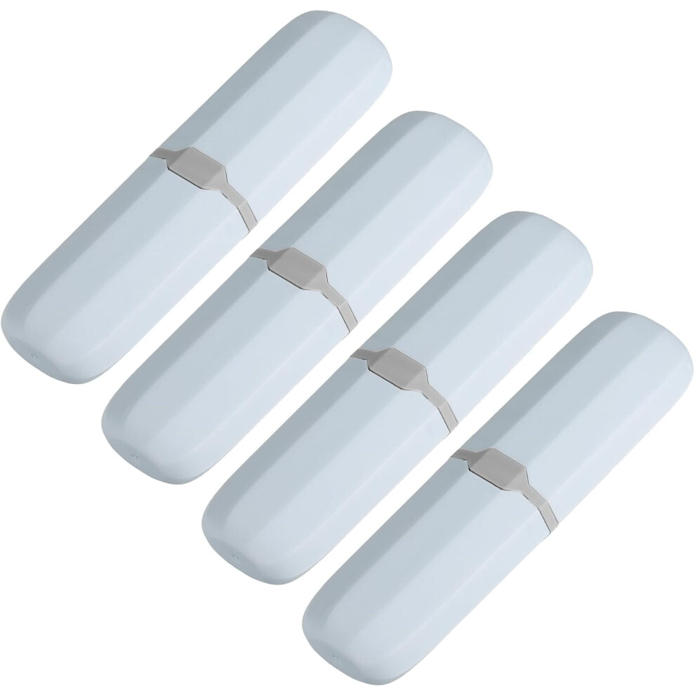 Toothbrush Case Plastic 4 Pcs Blue 959110523995