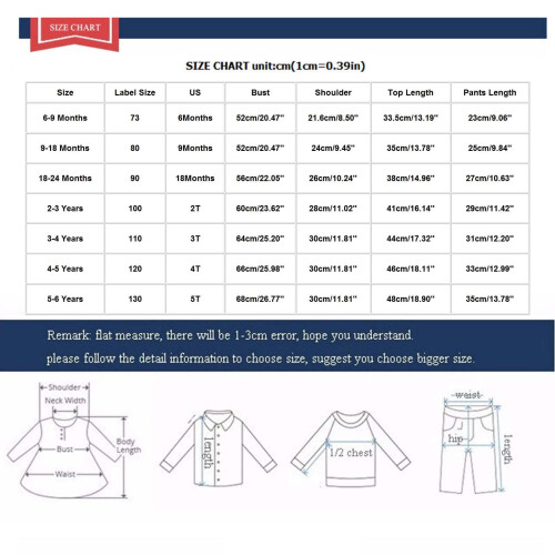 Ensemble d'été imprimé à manches courtes pour tout-petits (3M-6T) 2