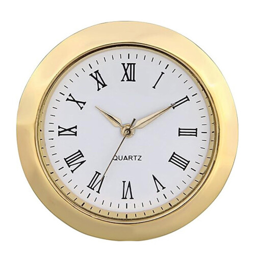 Kvartsurverk 36 mm guldfärgade arabiska siffror