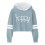 Moletom casual feminino com capuz e estampa de letras. 1