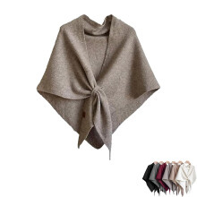 Women's Cashmere Blend Shawl Wrap in Khaki