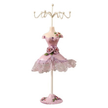 Rotatable Doll Jewelry Display Tower for Earrings Necklaces
