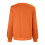 Felpa girocollo da donna arancione-gialla con mezza zip lunga 5