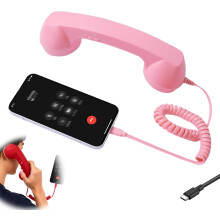 Retro Phone Handset for iPhone with Type-C Wired Landline
