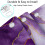Cortina de chuveiro de mármore roxo e dourado 72x72 polegadas 4