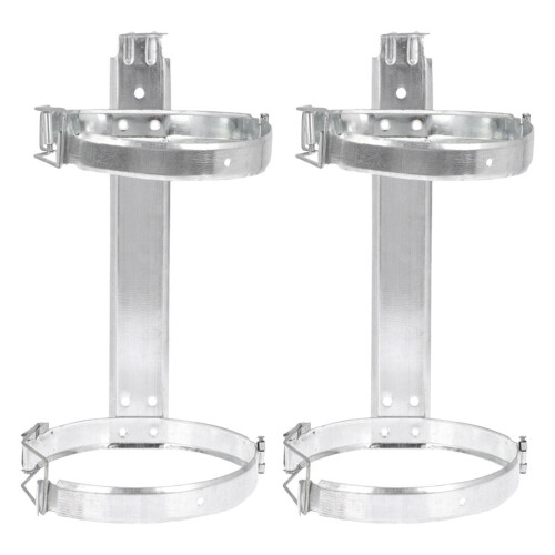 Fire Extinguisher Wall Mount Bracket Silver 2 pcs