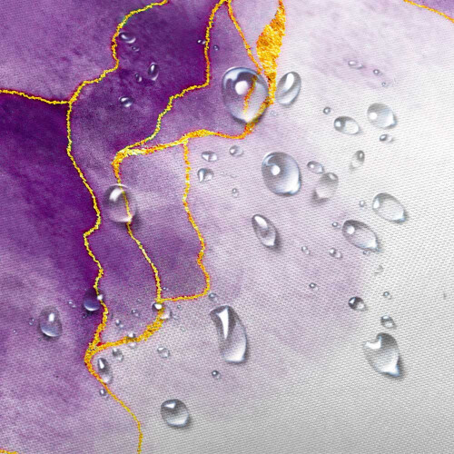 Cortina de chuveiro de mármore roxo e dourado 72x72 polegadas 2