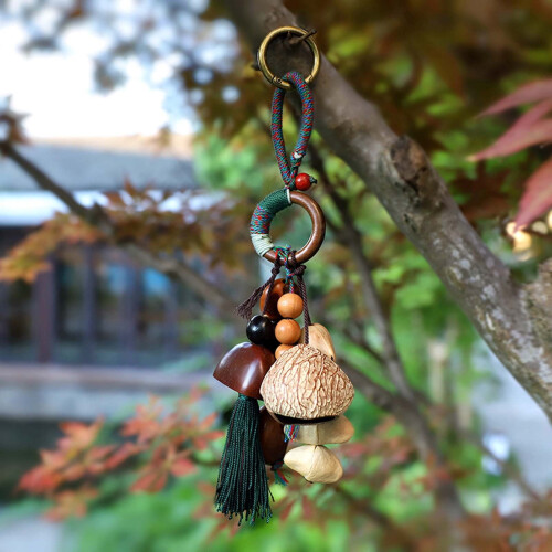 Natural Shell Bell Wind Chime, 11 in, Handmade
