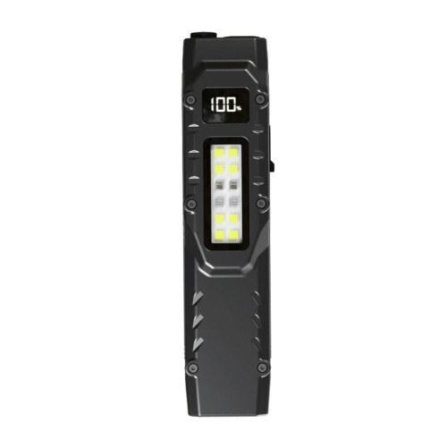 USB genopladelig mini LED-lommelygte i rustfrit stål ABS1
