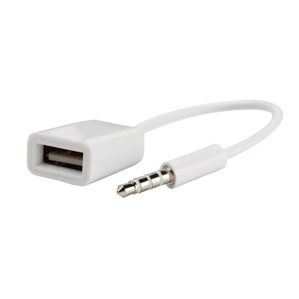 Aux To Usb 2.0 Otg Cable 3.5Mm Male To Type A Female White 9023022302007