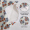 Conjunto de 2 capas de almofada floral laranja e azul marinho, 45x45 cm (18x18 polegadas). 6