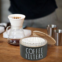 Wooden Coffee Filter Holder with Lid 1 Pack
