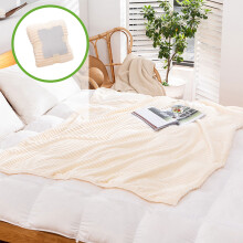 Fleece Blanket Soft Thick Nap Blanket 100x150cm Beige