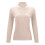 Women's Beige High-Neck Knitted Sweater1 5
