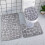 Ensemble de 3 tapis de bain lavables gris uni 1