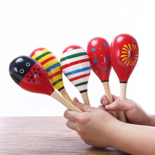 Wooden Maracas Musical Instrument Set of 5