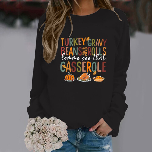Felpa da donna girocollo a maniche lunghe, casual, pullover 1