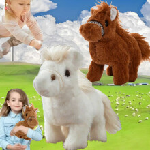 Interactive Robot Pony Nicoo PonyPal Brown White 2PCS