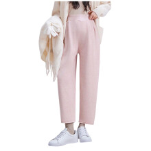 Pantalon Capri rose clair Ă taille haute pour femme, taille XL