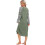 Camicia da notte da donna a maniche lunghe, verde, lunghezza al polpaccio, morbida e ampia. 4