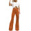 Women's Flared Trousers Orange Solid Color Casual Pants 2