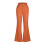 Women's Flared Trousers Orange Solid Color Casual Pants 6