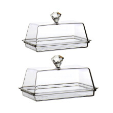 beurrier transparent avec couvercle (1 pièce)