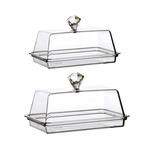 beurrier transparent avec couvercle (1 pièce)