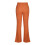 Women's Flared Trousers Orange Solid Color Casual Pants 5