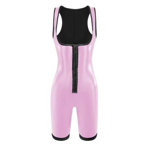 Saunavest til kvinder med lynlås, pink, 3XL 2