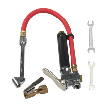 Tire Inflator Air Pump with Pressure Gauge 120 PSI Red