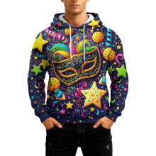 Sweat-shirt à capuche décontracté pour homme, violet, taille M
