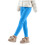 Calça legging infantil de ioga, cor sólida, forrada com lã macia e elástica. 5